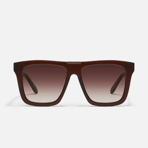 QUAY Name Drop Sunglasses - Chocolate/Dark Chocolate