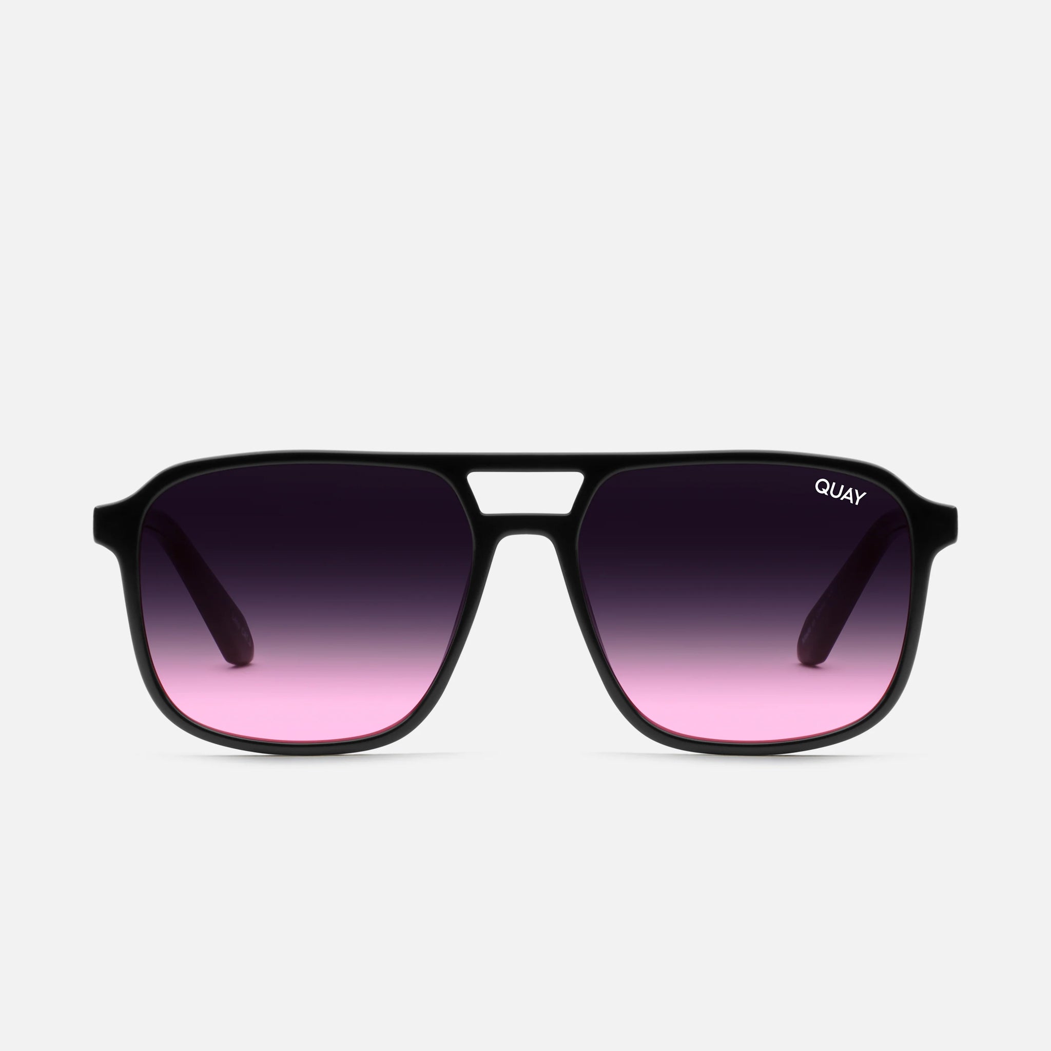 QUAY On The Fly Sunglasses - Black/Black Pink