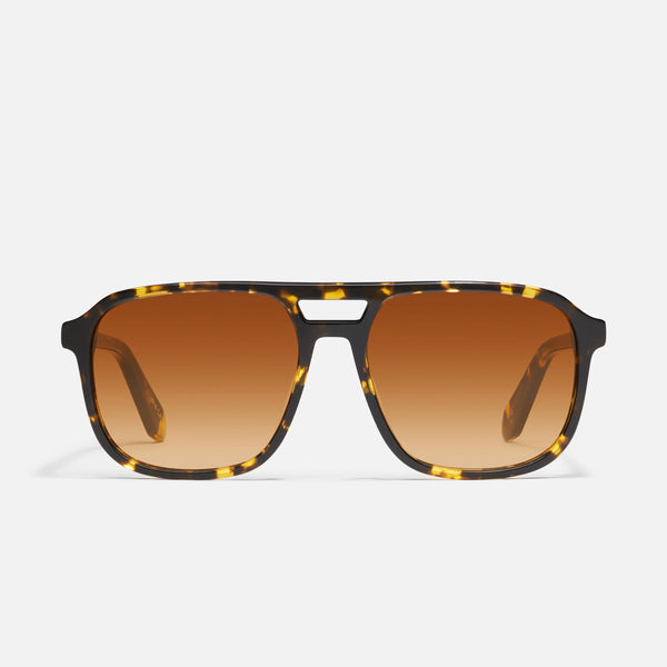 QUAY On The Fly Sunglasses - Shiny Yellow Tort/Orange