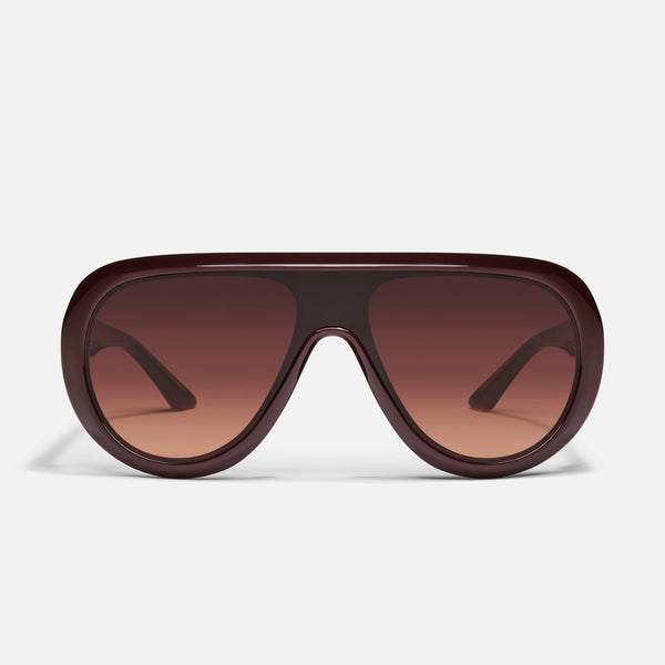 QUAY Set List Sunglasses - Espresso/Dark Brown Camel