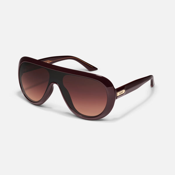 QUAY Set List Sunglasses - Espresso/Dark Brown Camel