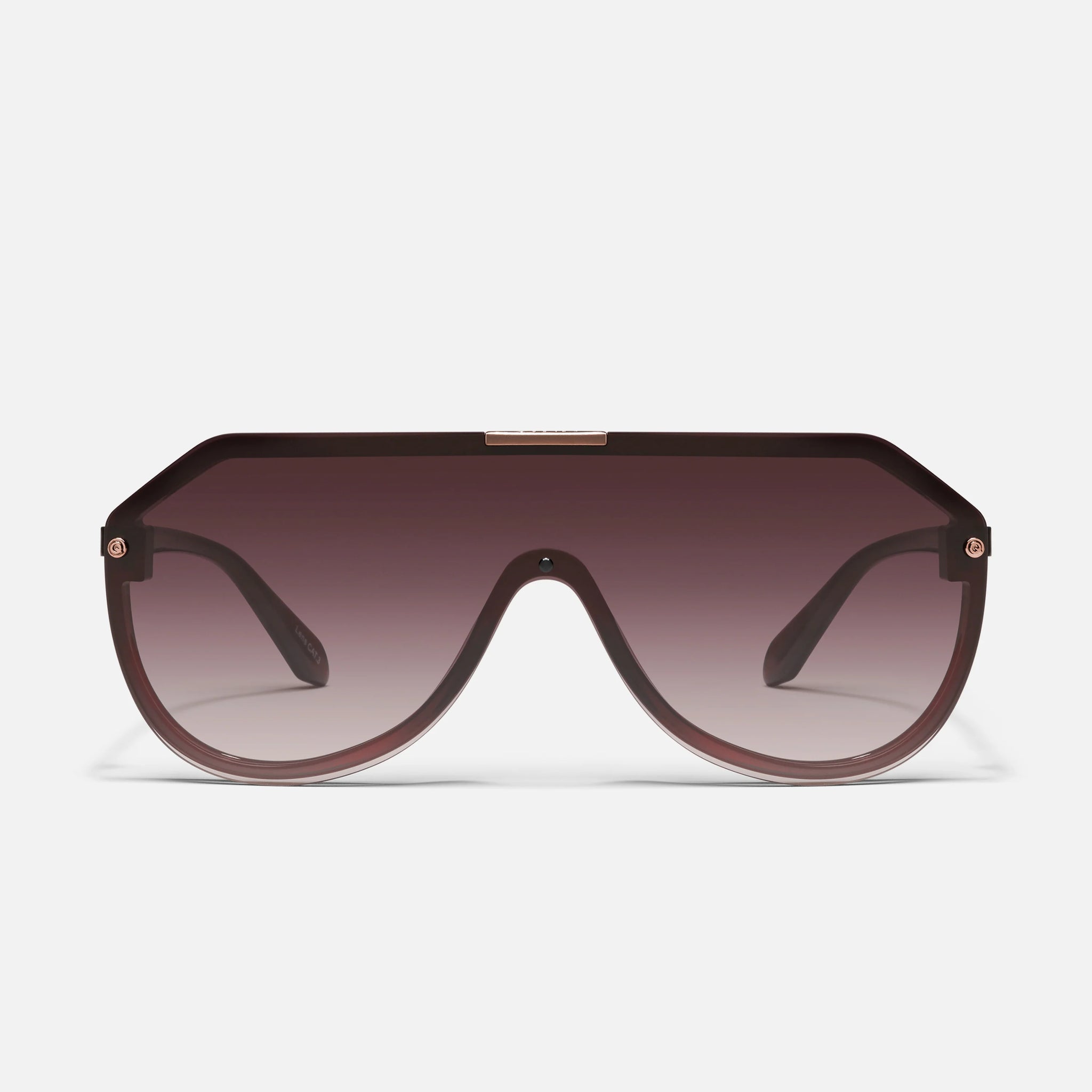 QUAY Showbiz Sunglasses - Chocolate/Dark Chocolate