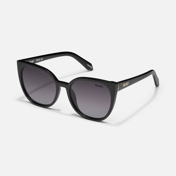 QUAY Staycation Sunglasses - Black/Smoke Polarized