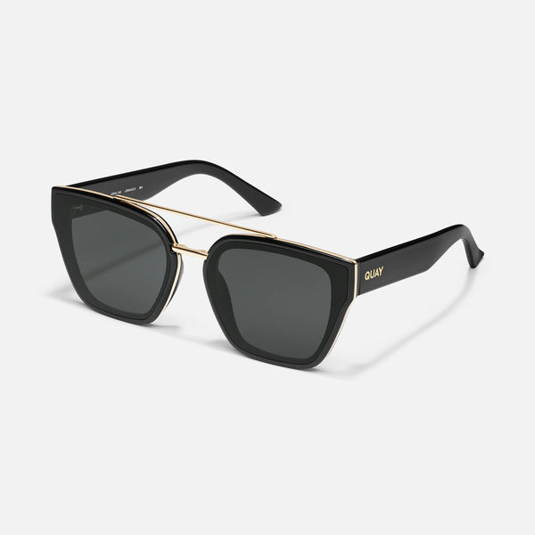 QUAY Sweet Talker Sunglasses - Black/Smoke