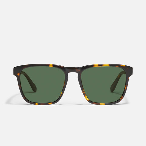 QUAY Unplugged Sunglasses - Tortoise Yellow/Green Polarized