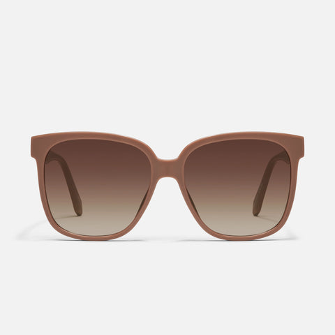 QUAY Wide Awake Sunglasses - Oat/Brown