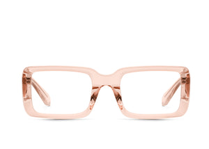 QUAY Yada Yada Blue Light Glasses - Champagne/Clear