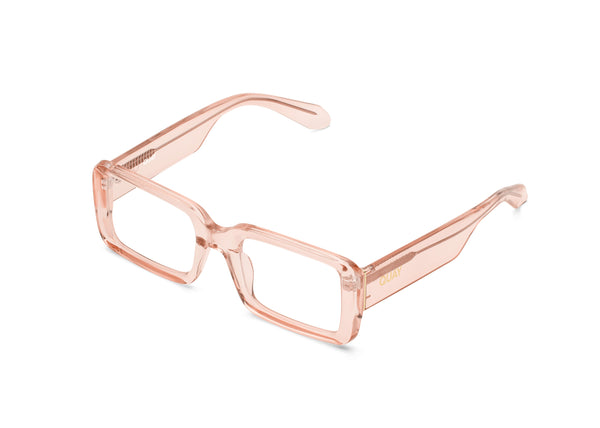 QUAY Yada Yada Blue Light Glasses - Champagne/Clear