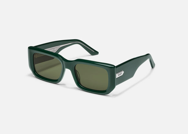 QUAY Tell Me More Sunglasses - Deep Green/Green (Exclusive Colourway)