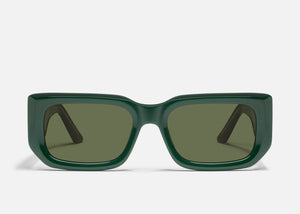 QUAY Tell Me More Sunglasses - Deep Green/Green (Exclusive Colourway)