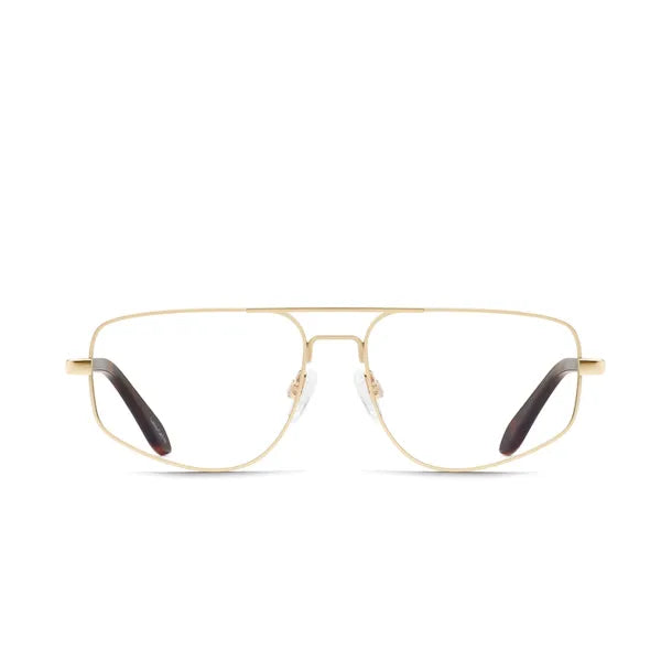 QUAY Invite Only Blue Light Glasses - Gold/Clear