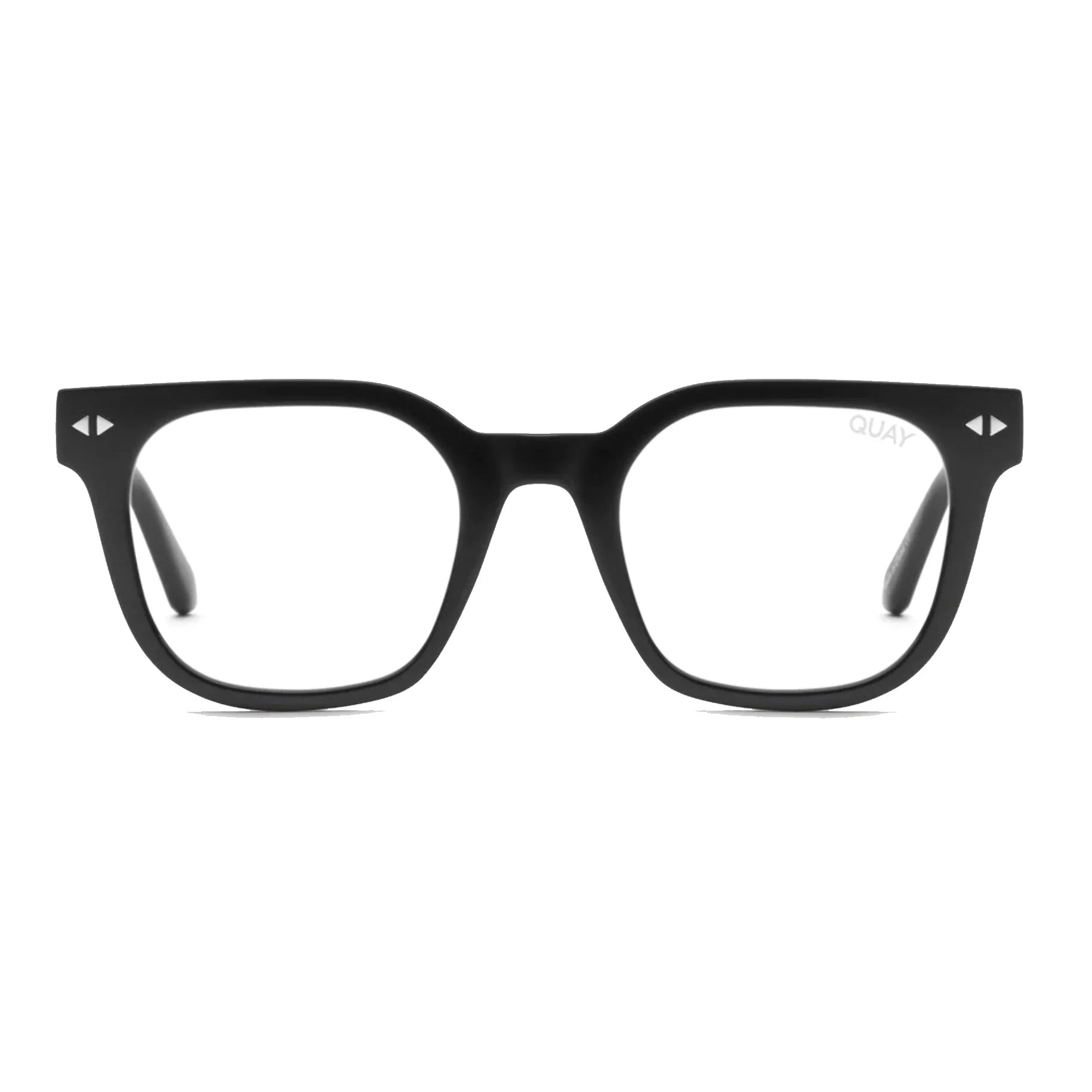 QUAY Page Turner Blue Light Glasses - Black/Clear