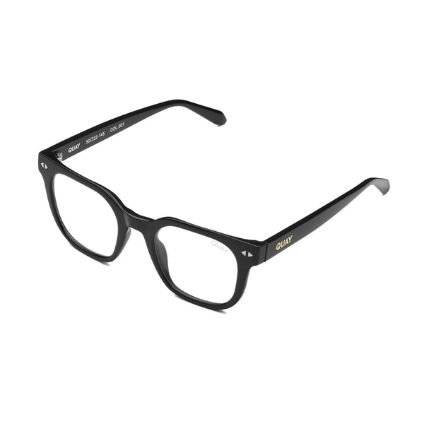 QUAY Page Turner Blue Light Glasses - Black/Clear