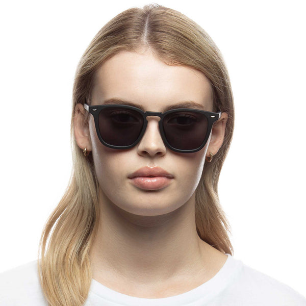 LE SPECS NO BIGGIE Black Rubber Polarized Sunglasses | PresenceConcept.com