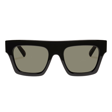 LE SPECS Subdimension Modern Rectangle Sunglasses - Black | PresenceConcept.com