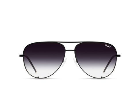 QUAY High Key Micro Sunglasses - Black/Fade