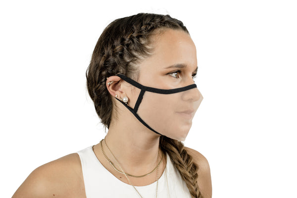  XULA Black L - Reusable Transparent Mask with Black Trim - PresenceConcept.com